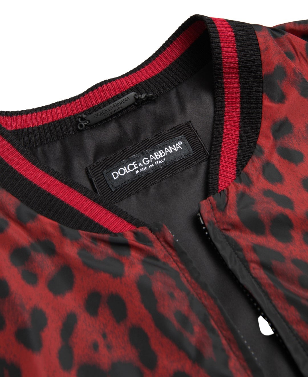 Dolce & Gabbana Rood Luipaard Print Bomberjack