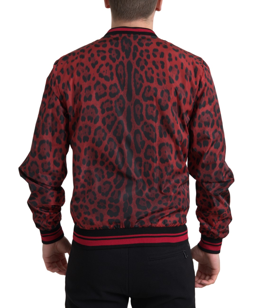 Dolce & Gabbana Rood Luipaard Print Bomberjack