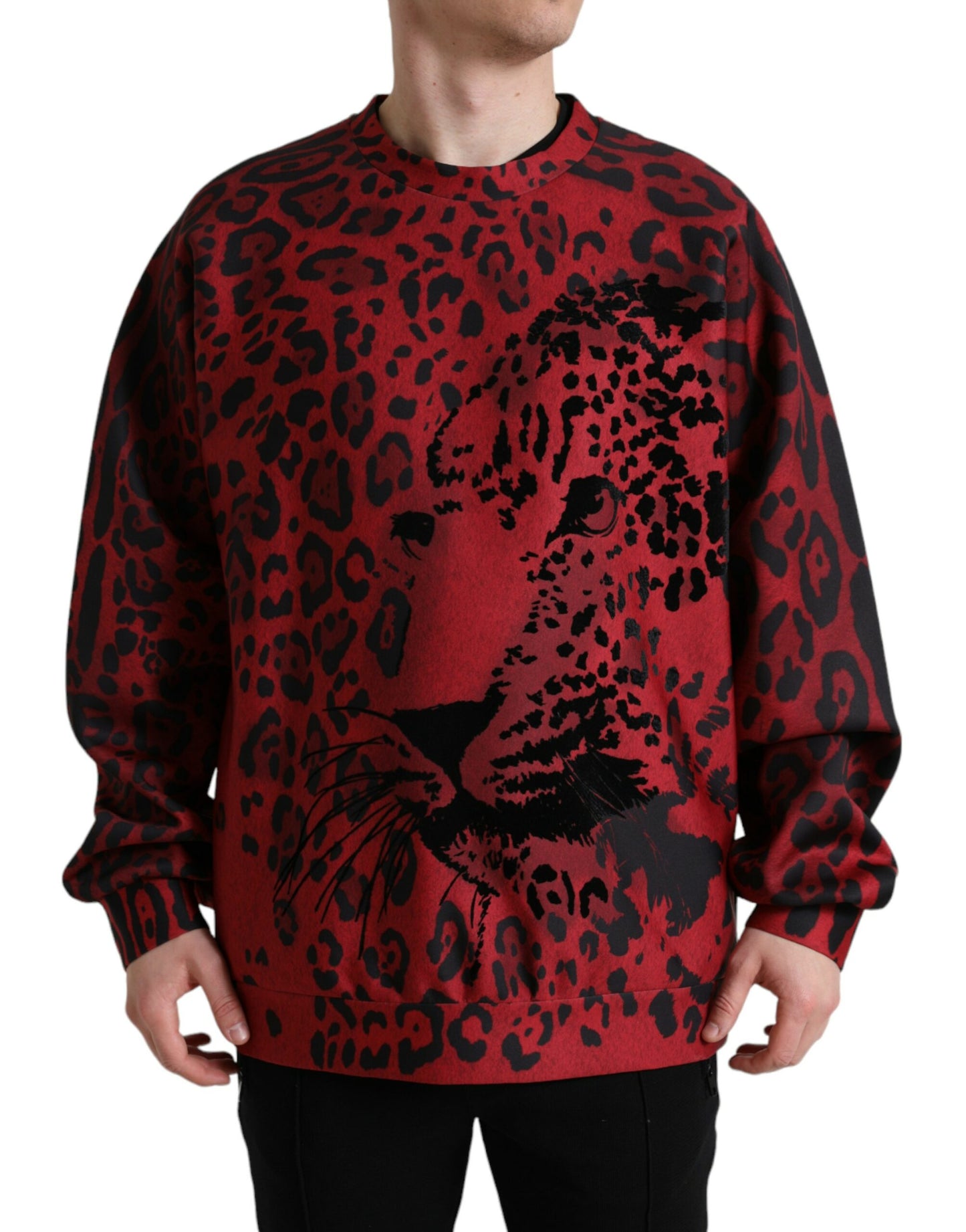 Dolce & Gabbana Elegante Luipaard Print Pullover Trui