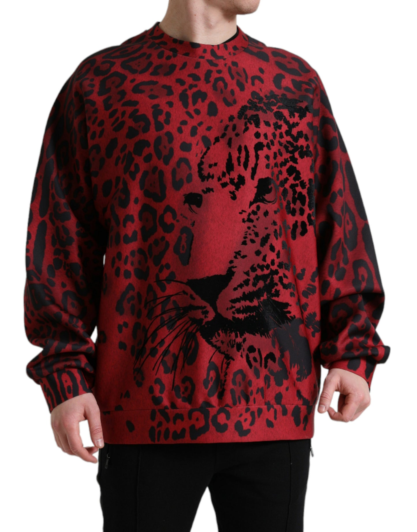 Dolce & Gabbana Elegante Luipaard Print Pullover Trui