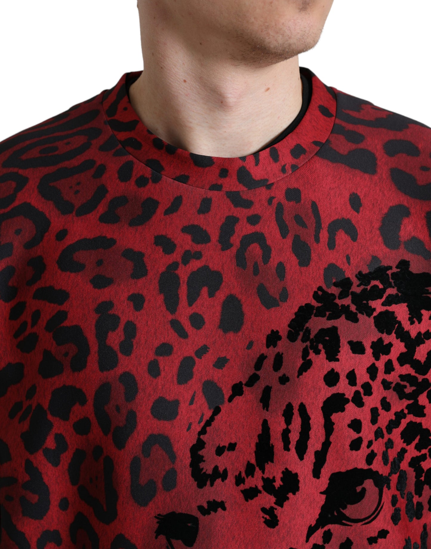 Dolce & Gabbana Elegante Luipaard Print Pullover Trui