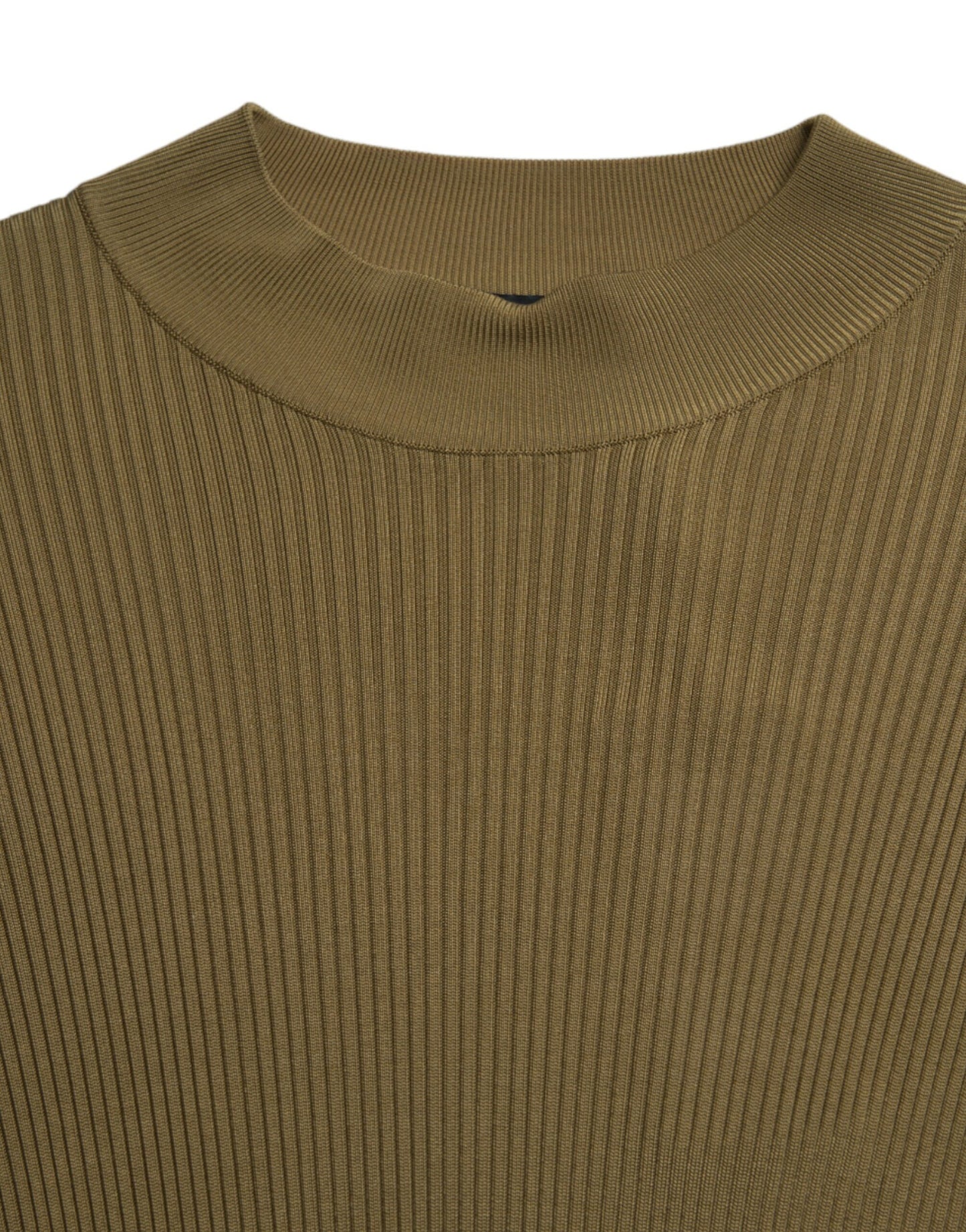 Dolce & Gabbana Army Green Viscose Crew Neck Trui