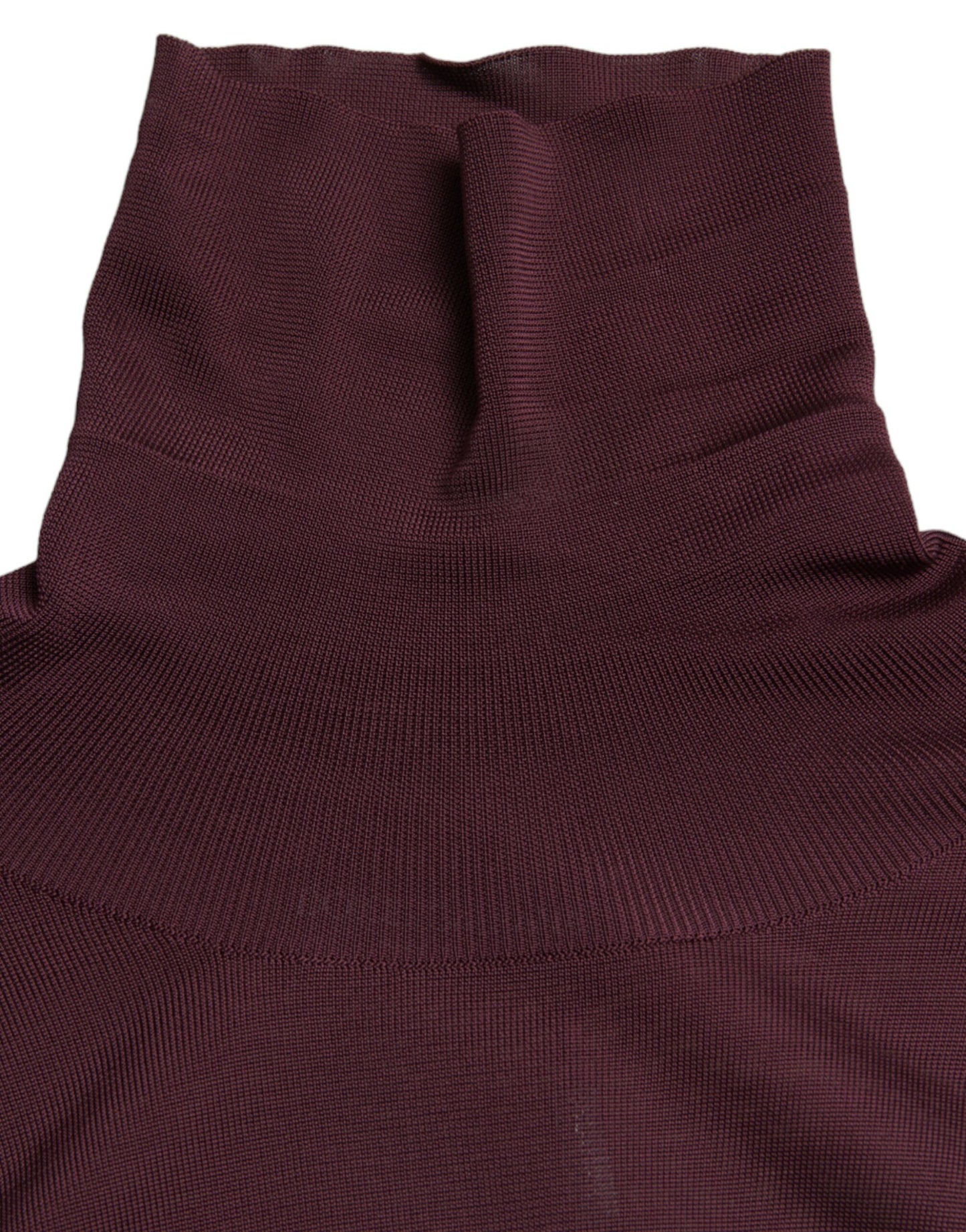 Dolce & Gabbana Maroon Turtleneck Viscose Trui