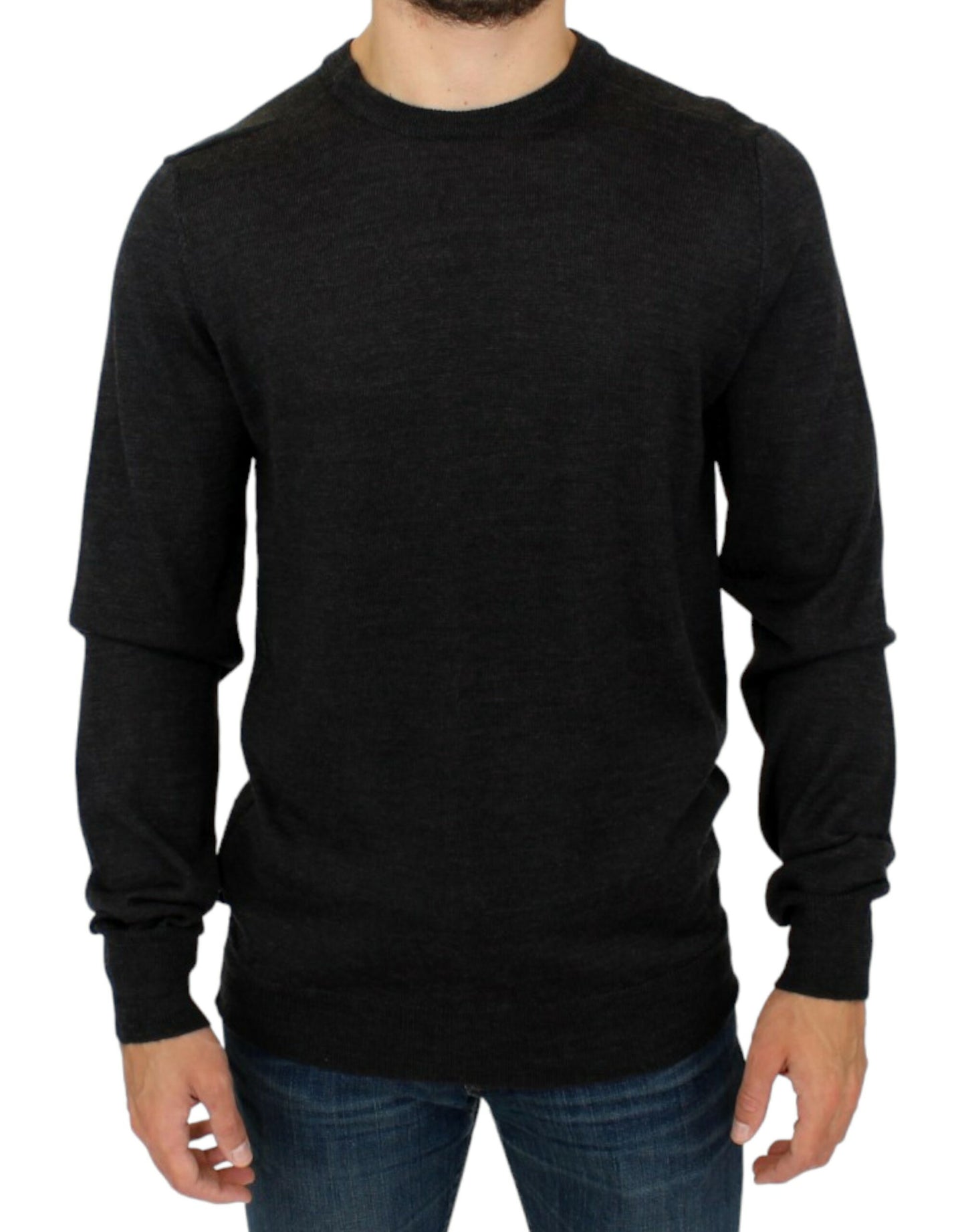 Kostuum Nationaal Elegante Grijze Ronde Hals Trui Pullover