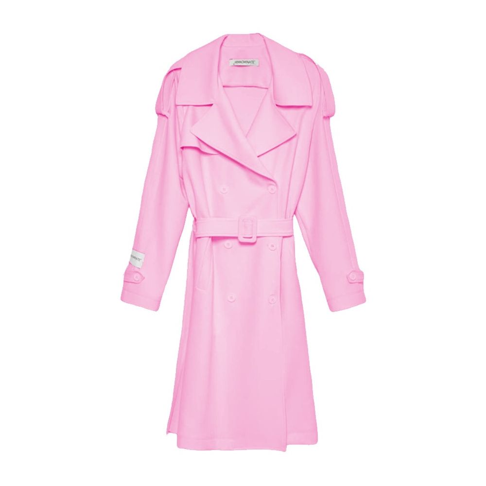 Hinnominate Chic Double-Breasted Roze Trenchcoat