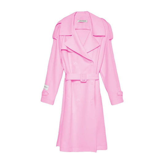 Hinnominate Chic Double-Breasted Roze Trenchcoat