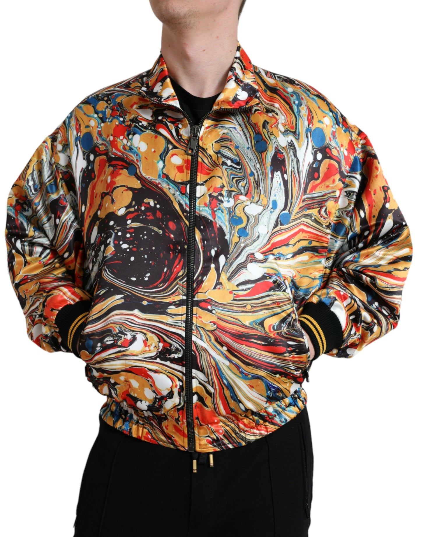 Dolce & Gabbana Kleurrijk Abstract Bomberjack