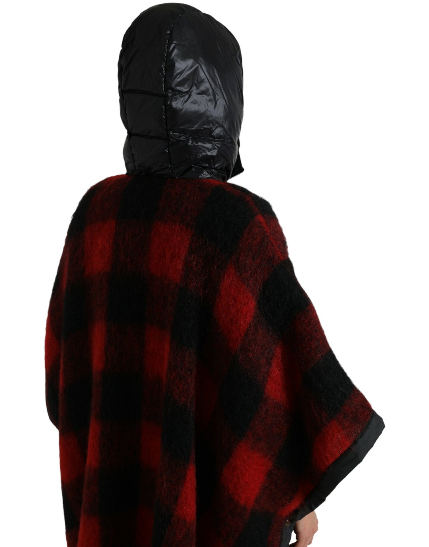 Dolce & Gabbana Elegante Buffalo Check Poncho-jas