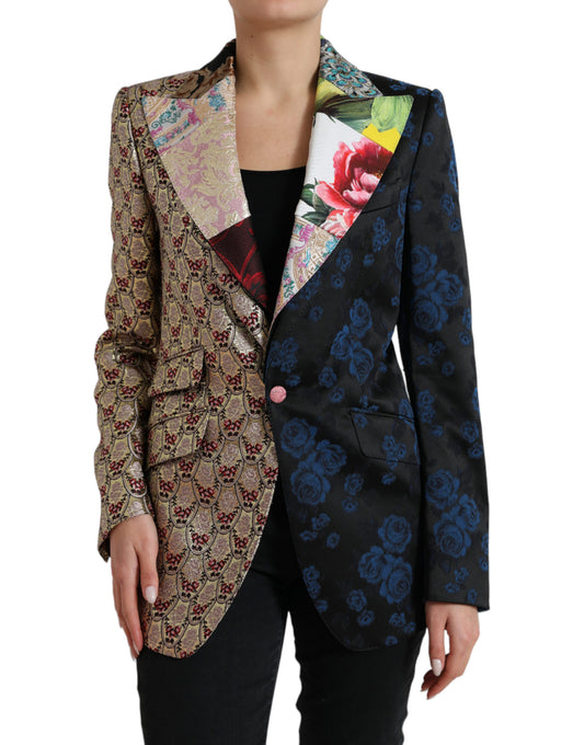 Dolce & Gabbana Elegante Multicolor Patchwork Blazer