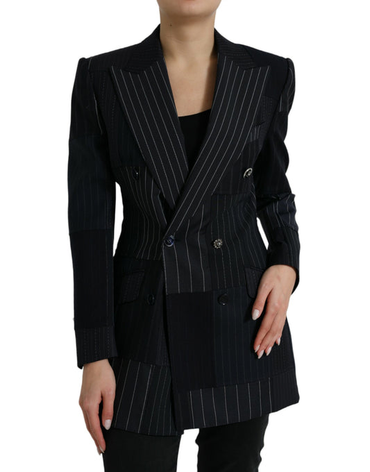 Dolce & Gabbana Elegante Gestreepte Blazer van Maagdelijke Wol