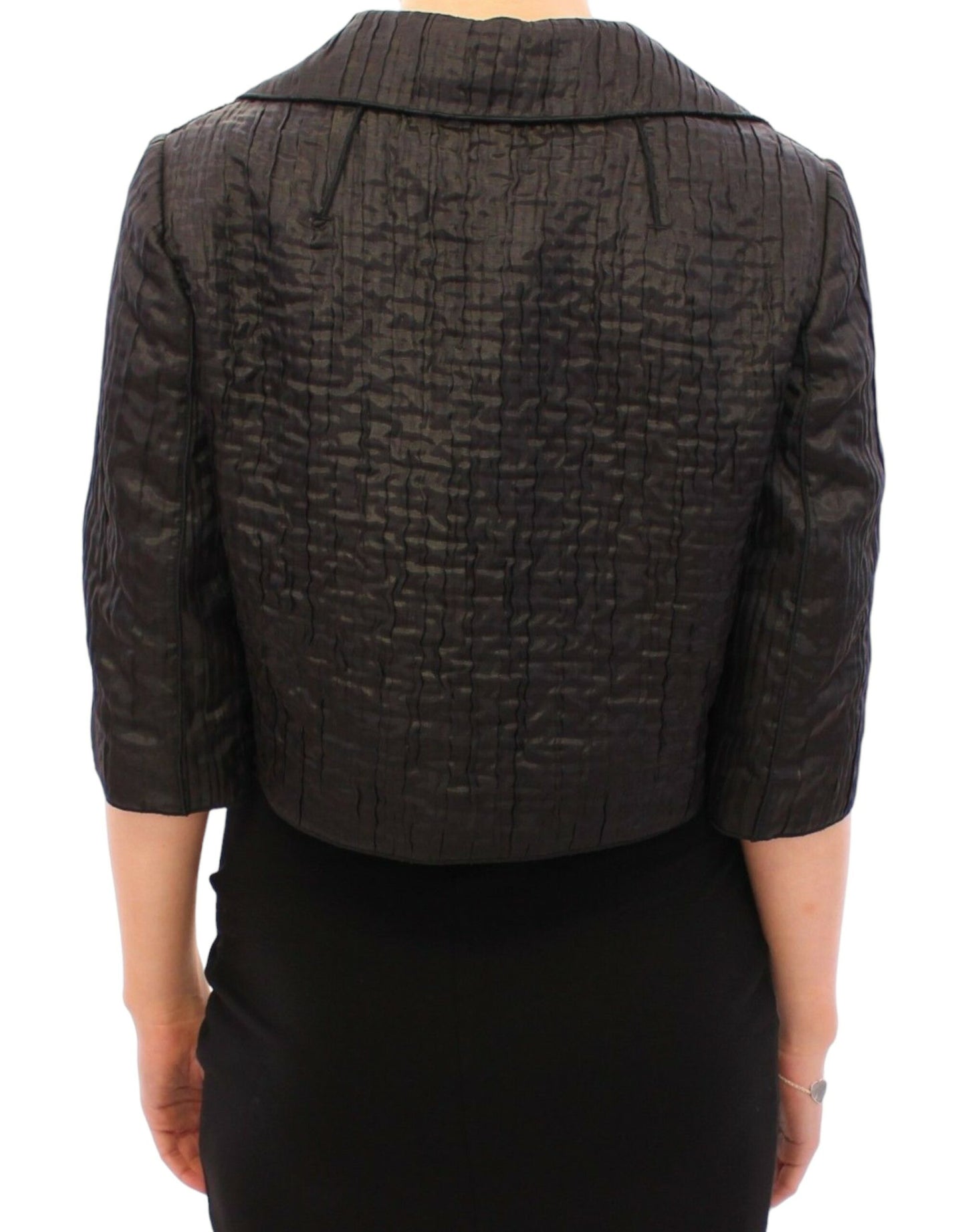 Dolce & Gabbana Elegante Zwarte Bolero Shrug Jas