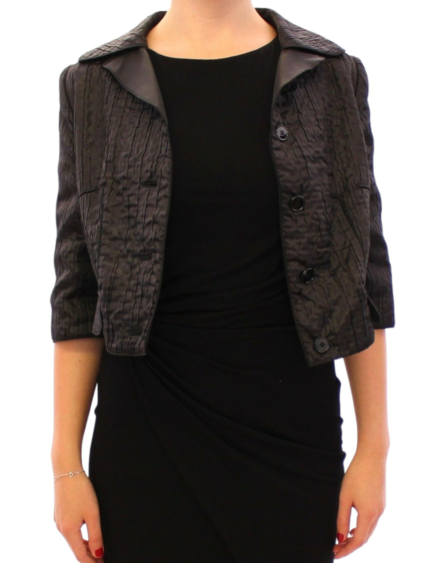 Dolce & Gabbana Elegante Zwarte Bolero Shrug Jas