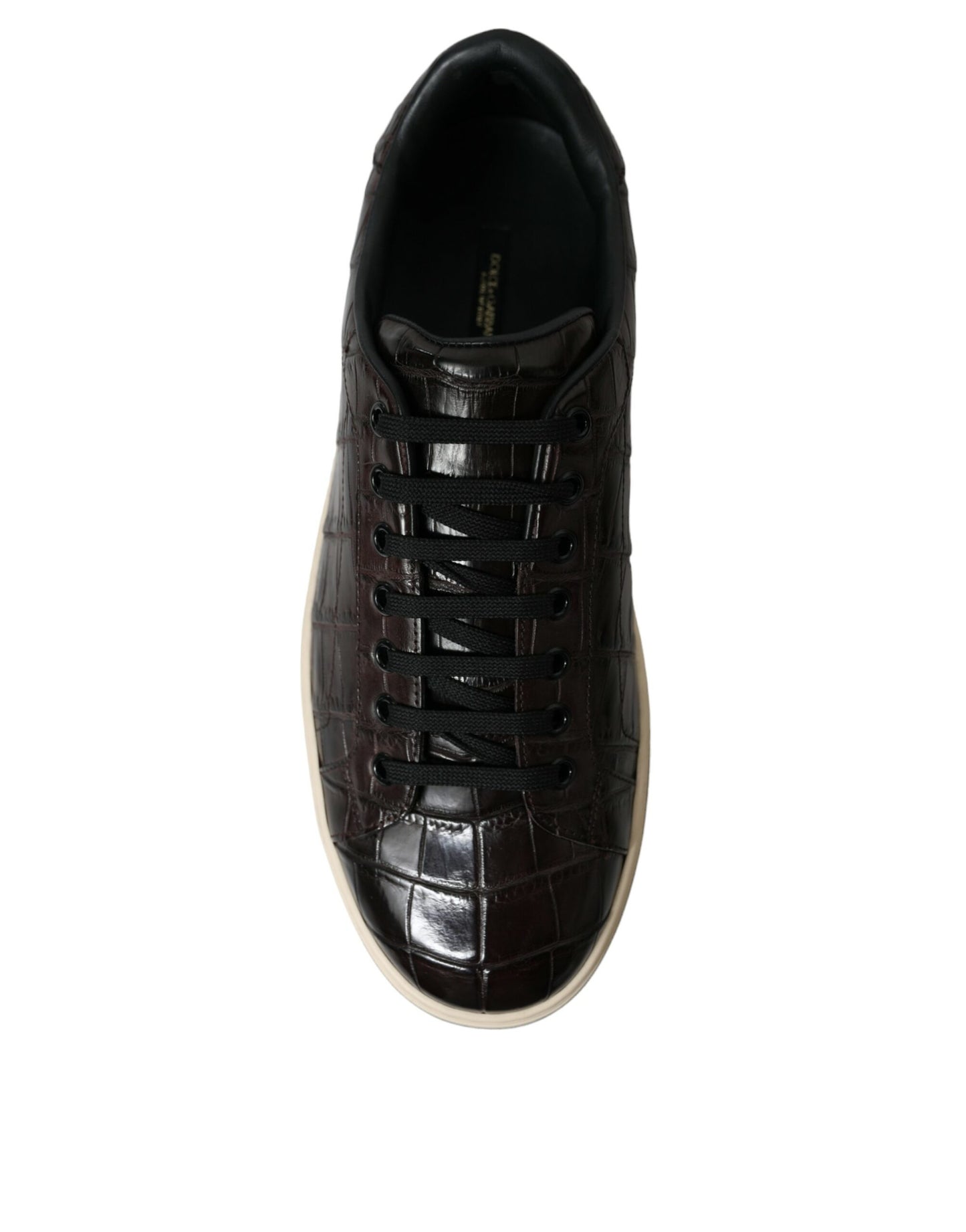 Dolce & Gabbana Elegante Exotische Leren Lage Sneakers