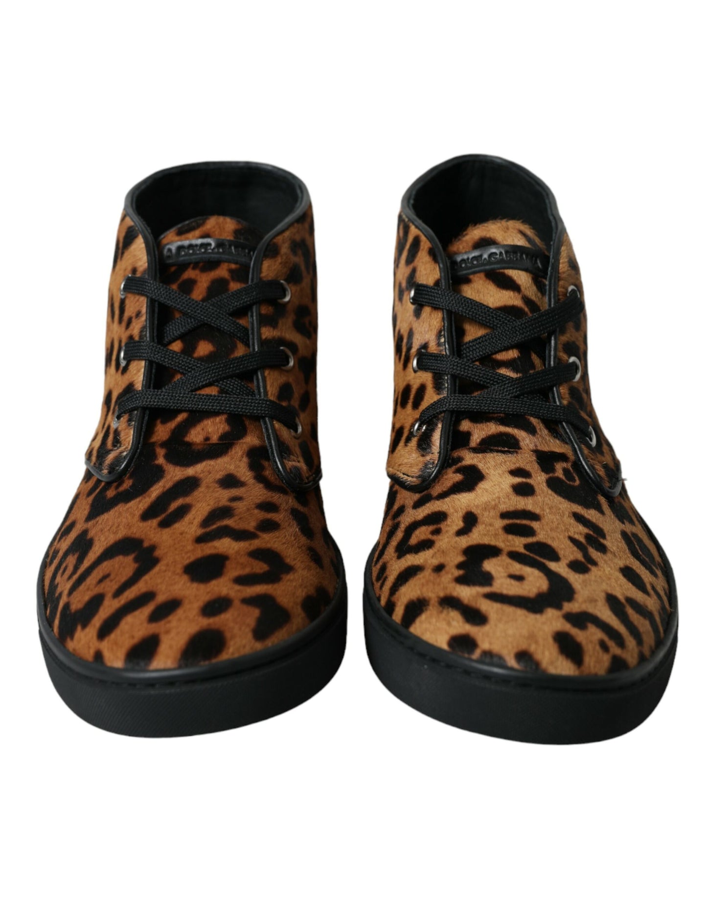 Dolce & Gabbana Elegante Luipaardprint Mid-Top Sneakers