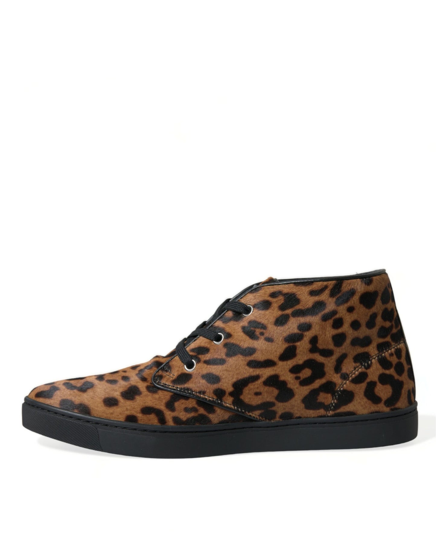 Dolce & Gabbana Elegante Luipaardprint Mid-Top Sneakers