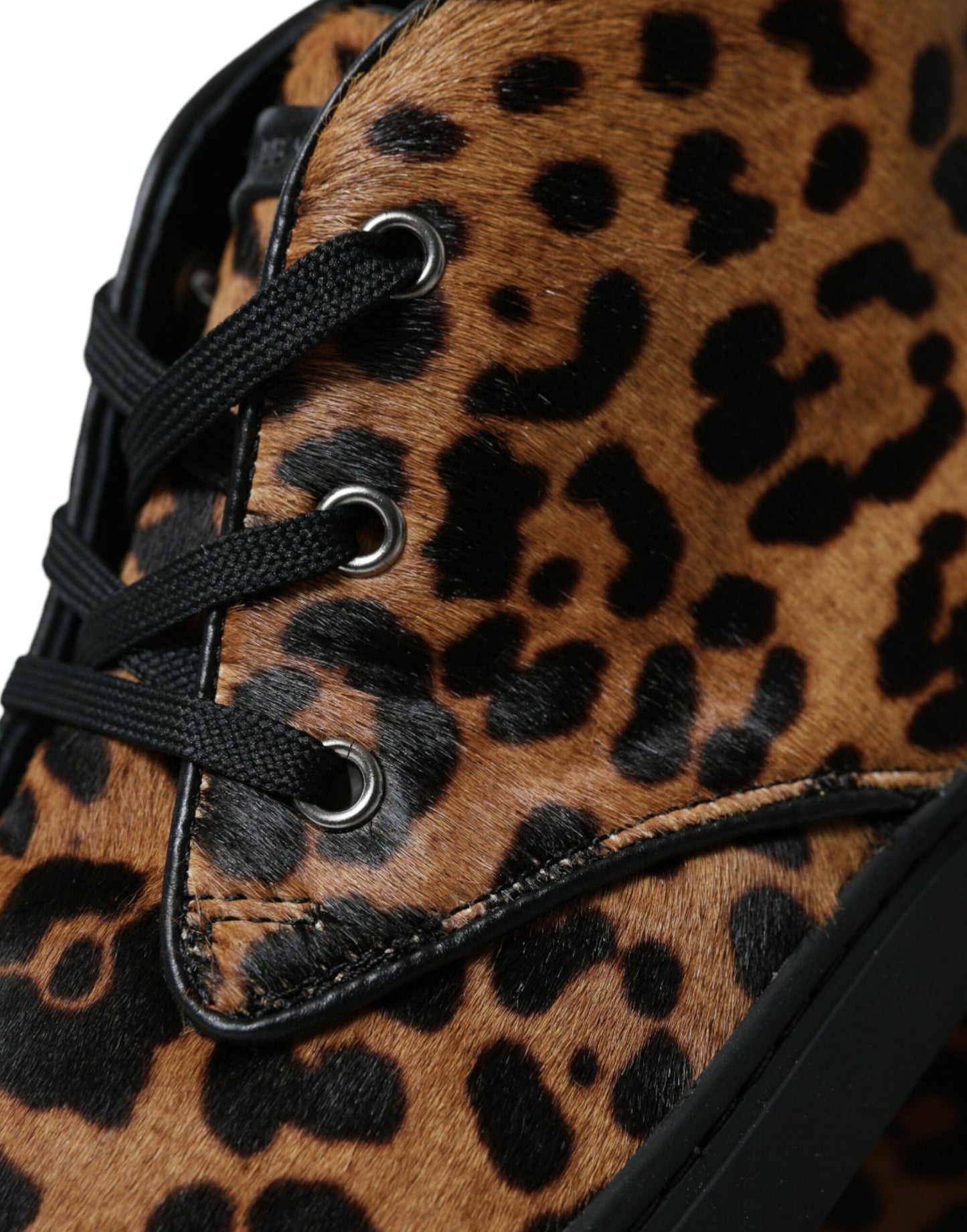 Dolce & Gabbana Elegante Luipaardprint Mid-Top Sneakers