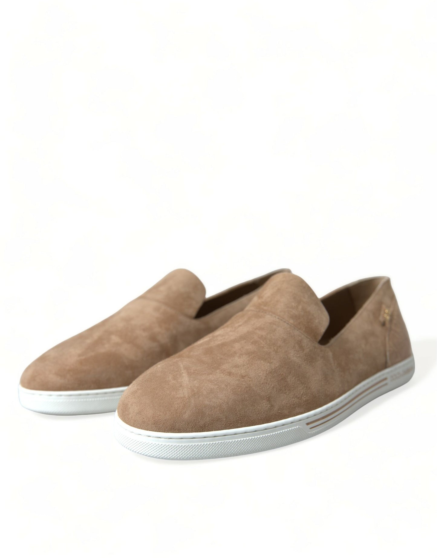 Dolce & Gabbana Elegante Beige Leren Loafers