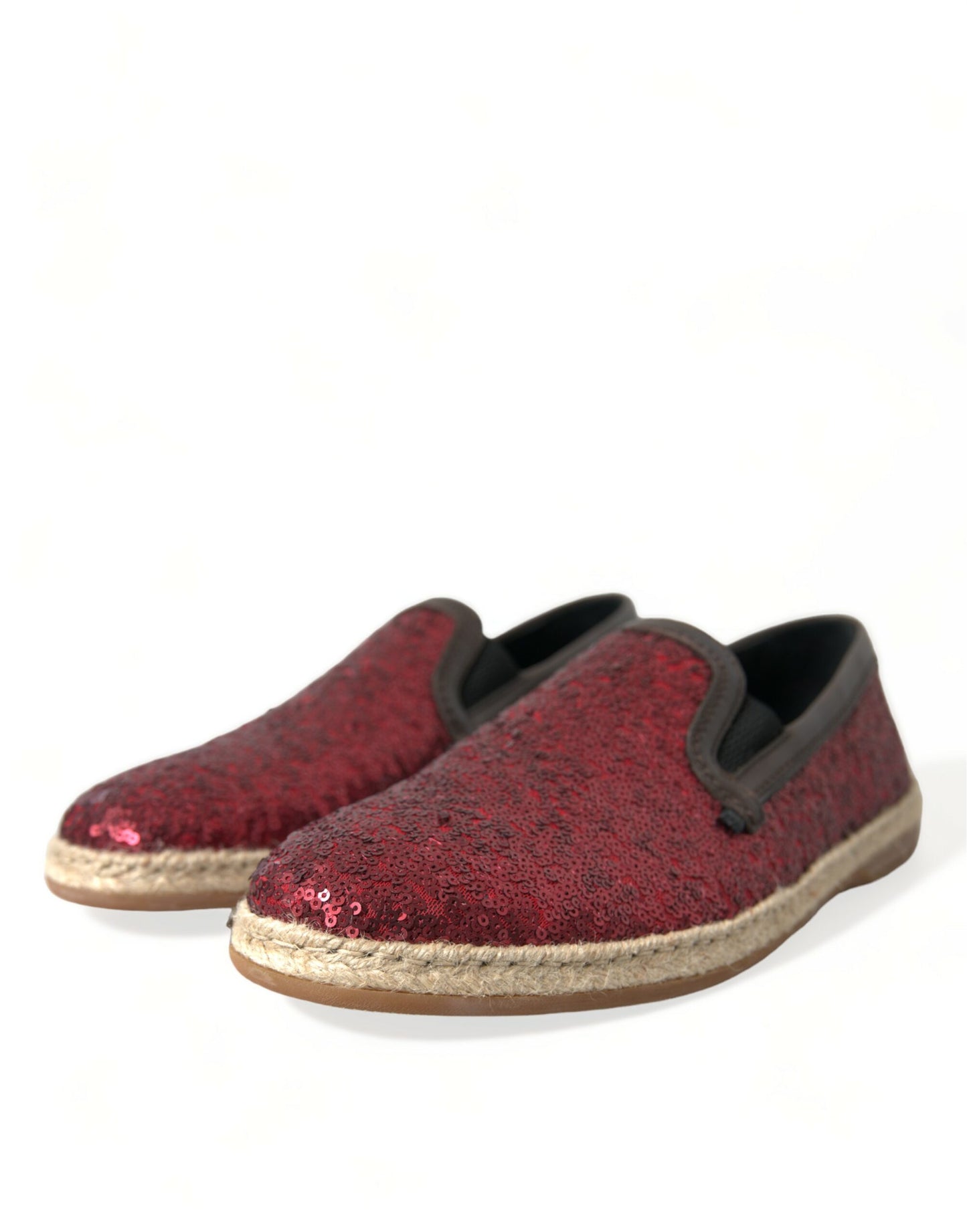 Dolce & Gabbana Rode Loafers van Leer met Pailletten