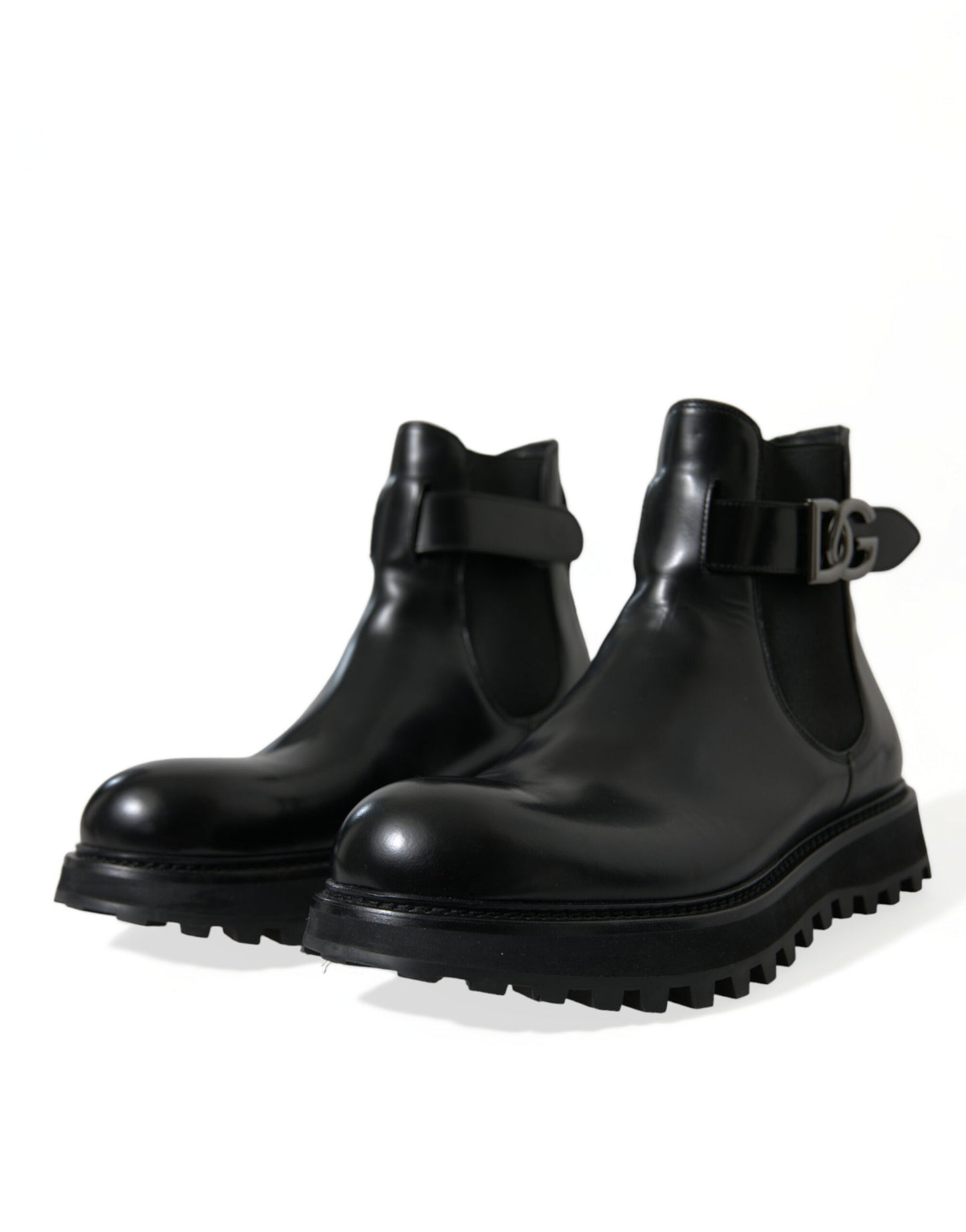 Dolce & Gabbana Elegant Black Calf Leather Chelsea Boots