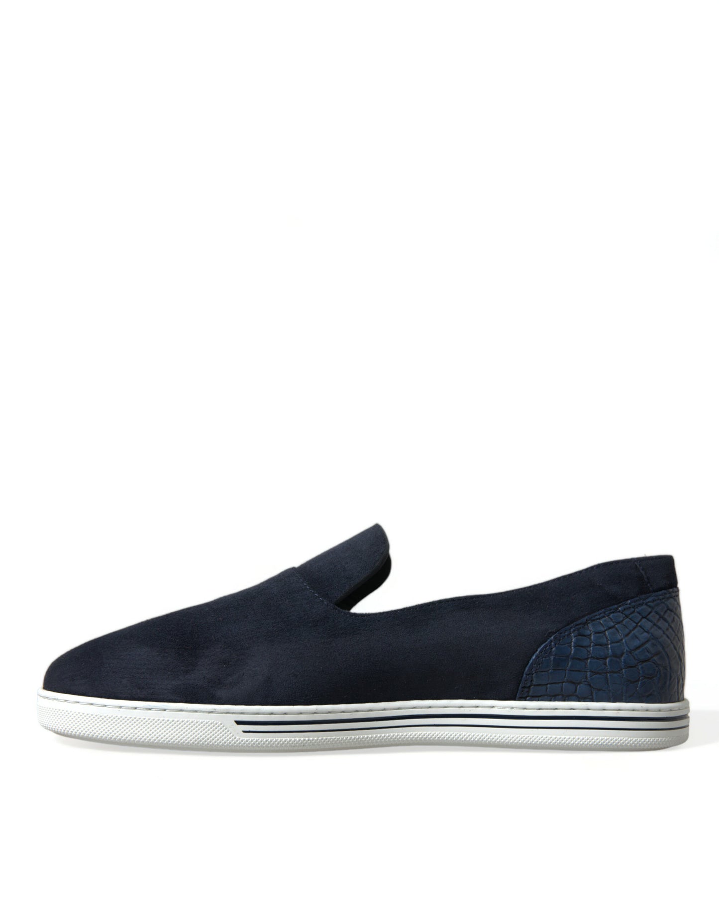 Dolce & Gabbana Elegante Blauwe Suède Leren Loafers