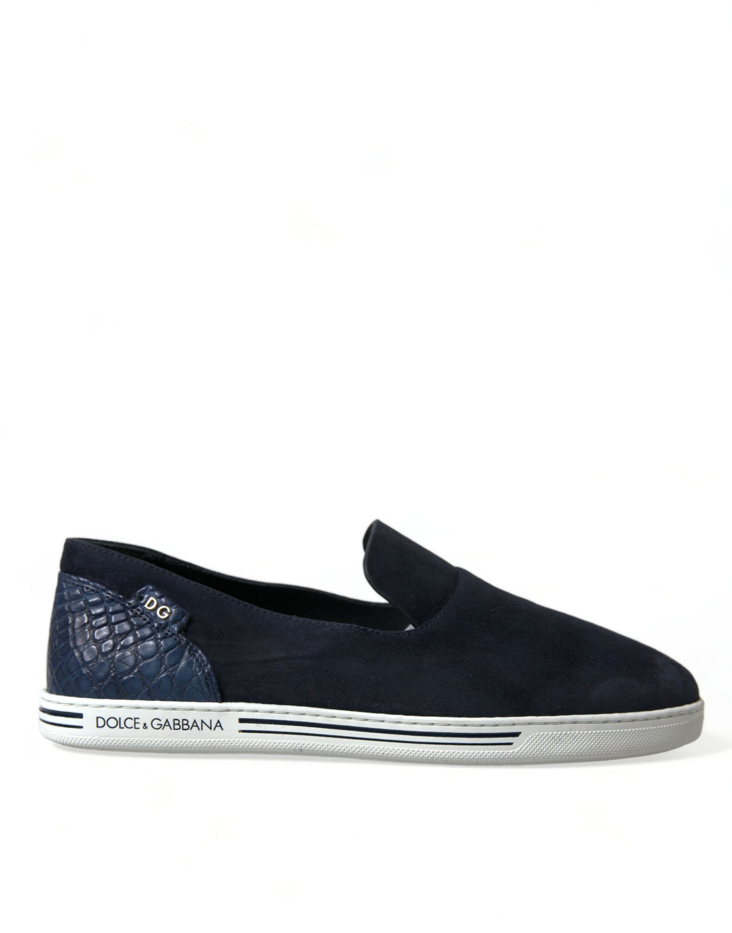 Dolce & Gabbana Elegante Blauwe Suède Leren Loafers