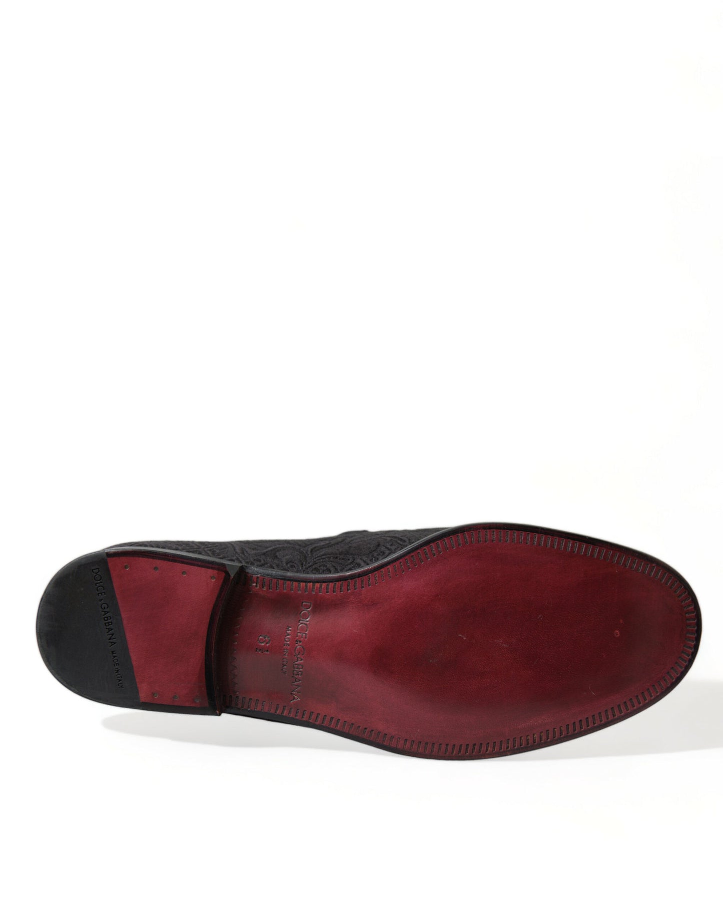 Dolce & Gabbana Elegante Zwarte Brokaat Jurk Loafers