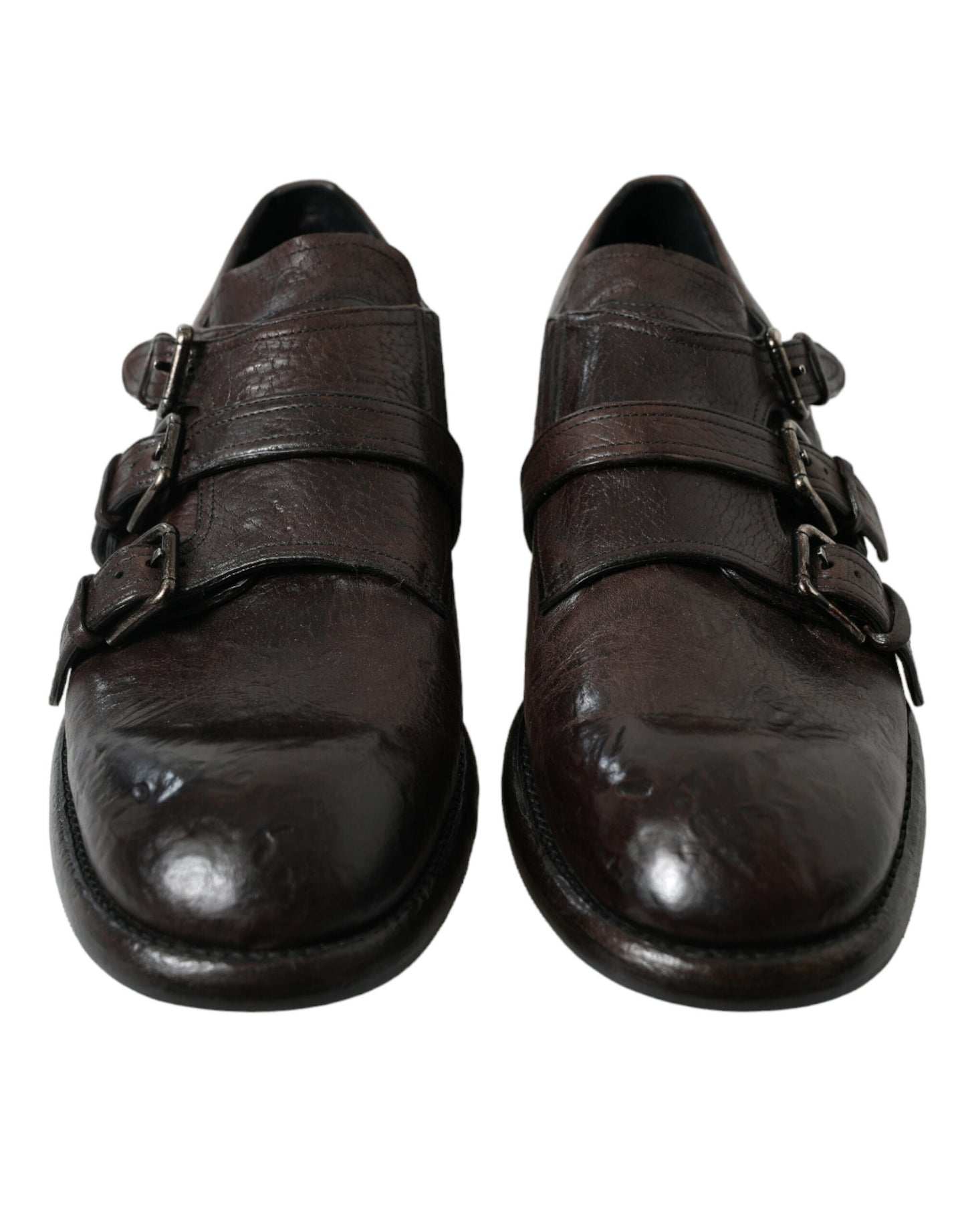 Dolce & Gabbana Elegante leren schoenen met drievoudige gesp