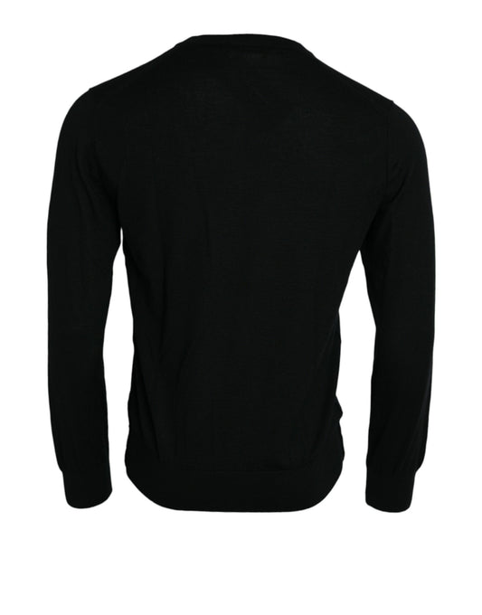 Dolce & Gabbana Elegante Zwarte Kasjmier Pullover Trui