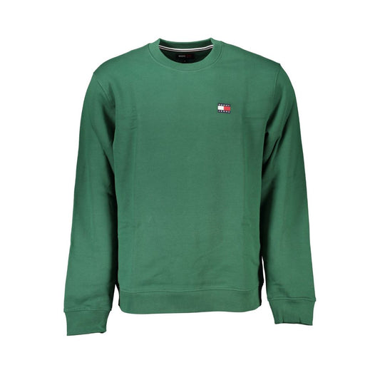 Tommy Hilfiger Classic Green Fleece Sweatshirt met ronde hals