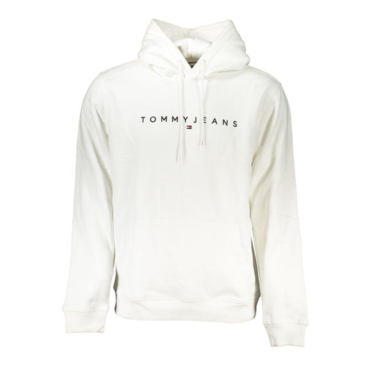 Tommy Hilfiger Elegante Witte Capuchonsweater met Borduurwerk