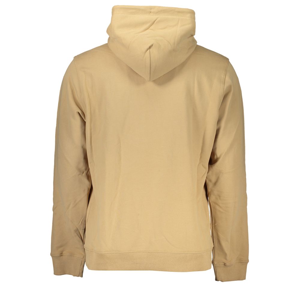 Tommy Hilfiger Beige katoenen sweatshirt met capuchon en centrale zak