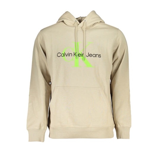 Calvin Klein Beige Katoenen Sweatshirt met Capuchon