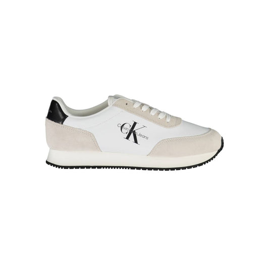 Calvin Klein verfijnde witte sneakers met contrasterende details