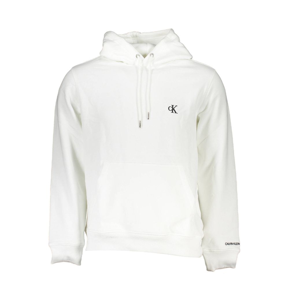 Calvin Klein Chic Long Sleeve Hooded Sweatshirt in Wit