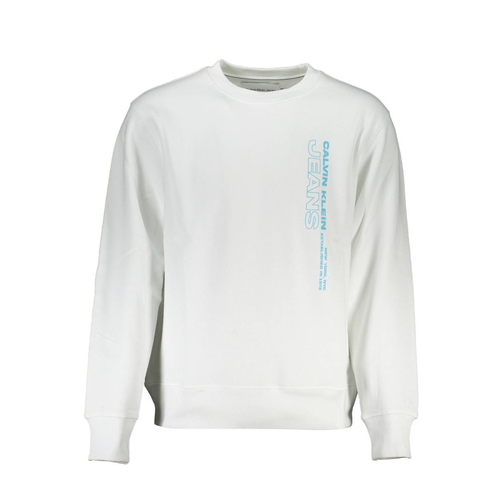 Calvin Klein Crisp White Crew Neck Katoenmix Trui