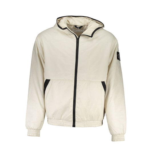 Calvin Klein Elegant Beige Hooded Jacket – Tijdloze bovenkleding