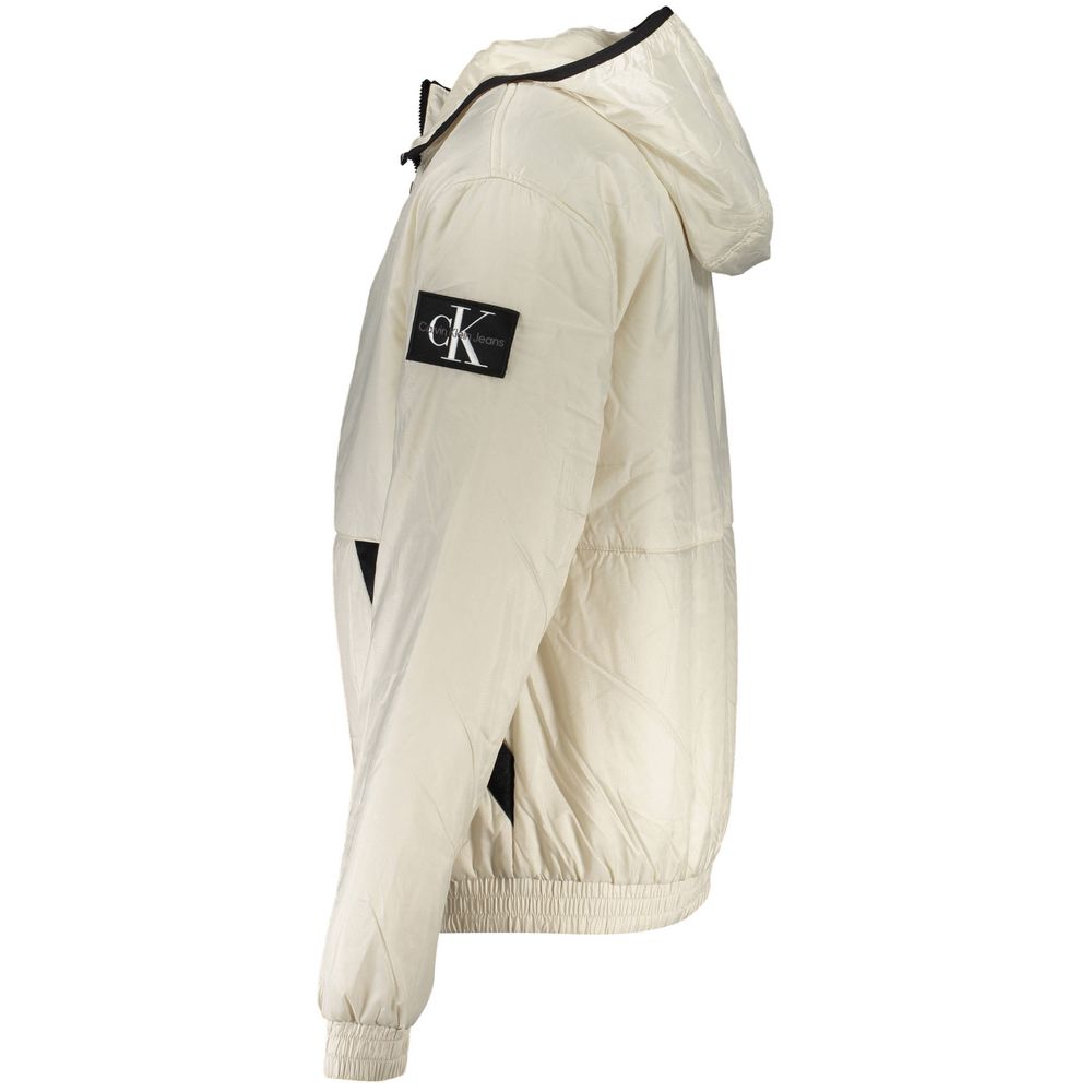 Calvin Klein Elegant Beige Hooded Jacket – Tijdloze bovenkleding