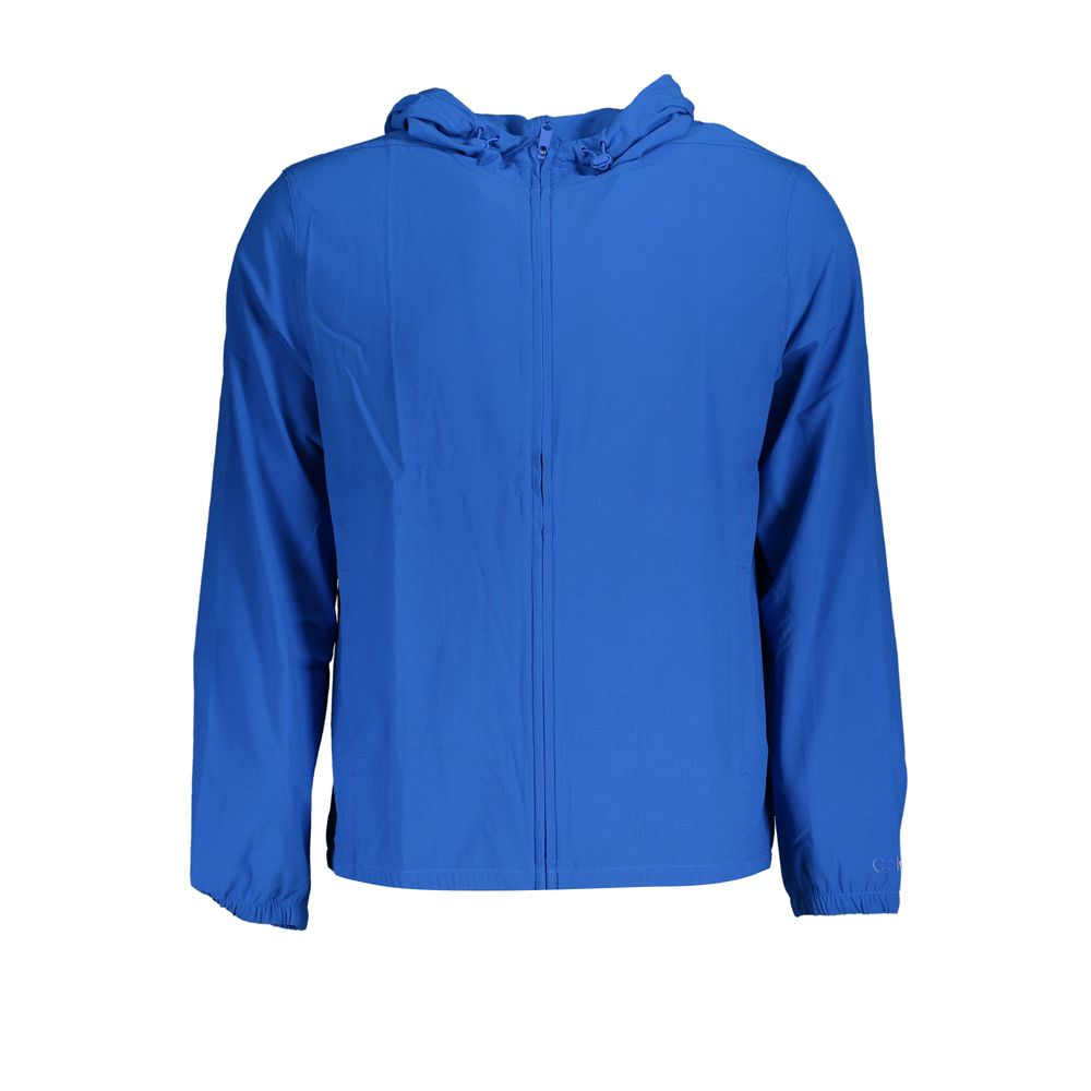 Calvin Klein Strak sportjack met capuchon in levendig blauw