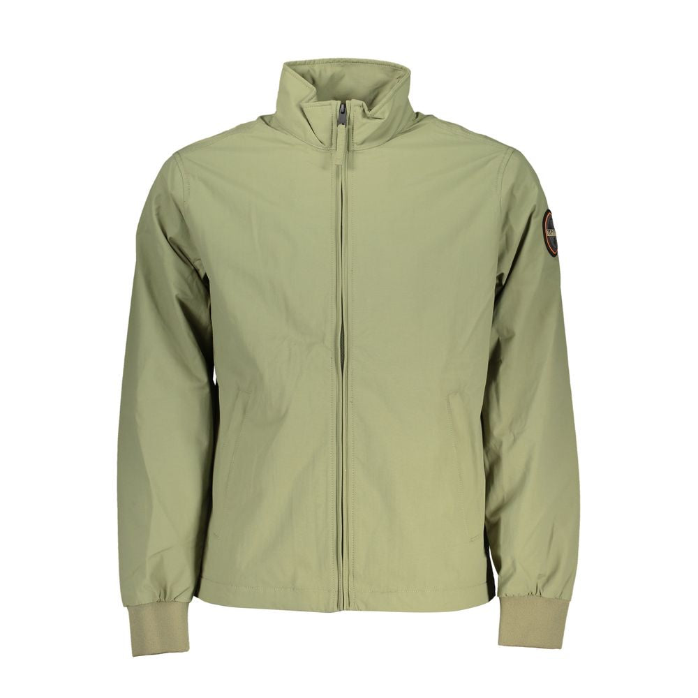 Napapijri Chic Waterproof Groen Jack met Contrasterende Accenten