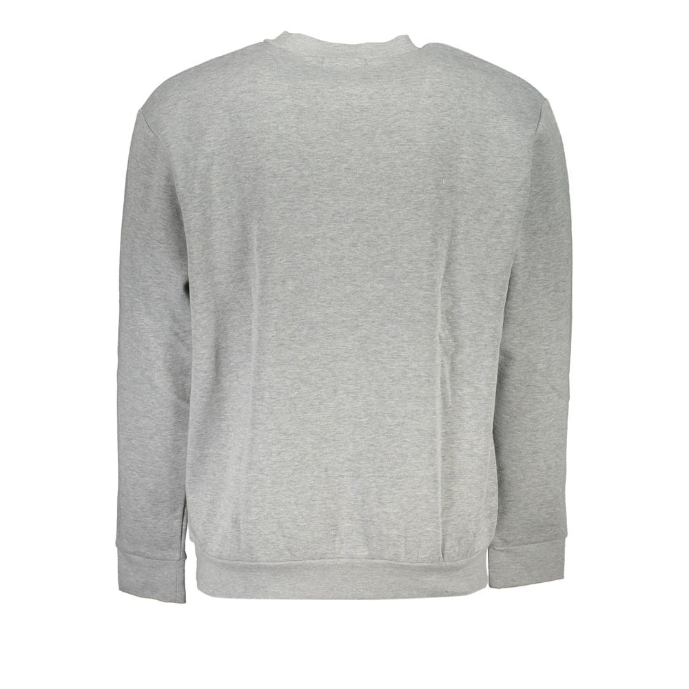 Cavalli Class Elegante Grijze Ronde Hals Designer Sweatshirt