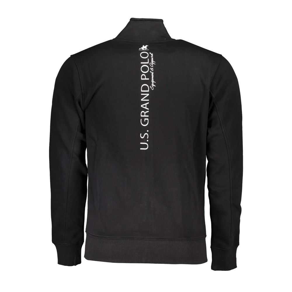 US Grand Polo Chic Fleece Sweatshirt met lange mouwen en contrasterende details