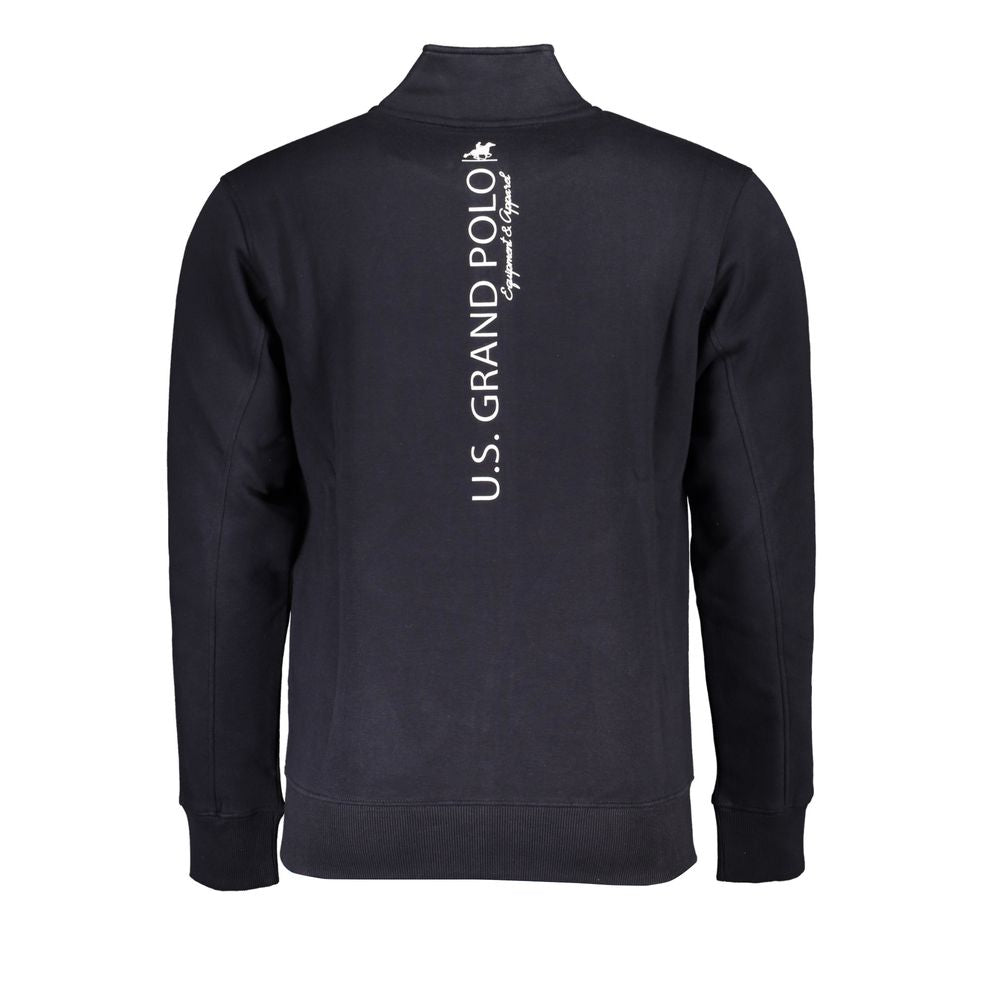 US Grand Polo Chic Fleece-gevoerde Sweatshirt met Contrasterende Ritsdetail