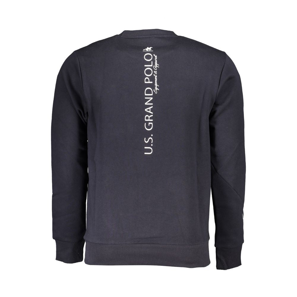 US Grand Polo Elegant Fleece Sweatshirt met Ronde Hals in Blauw