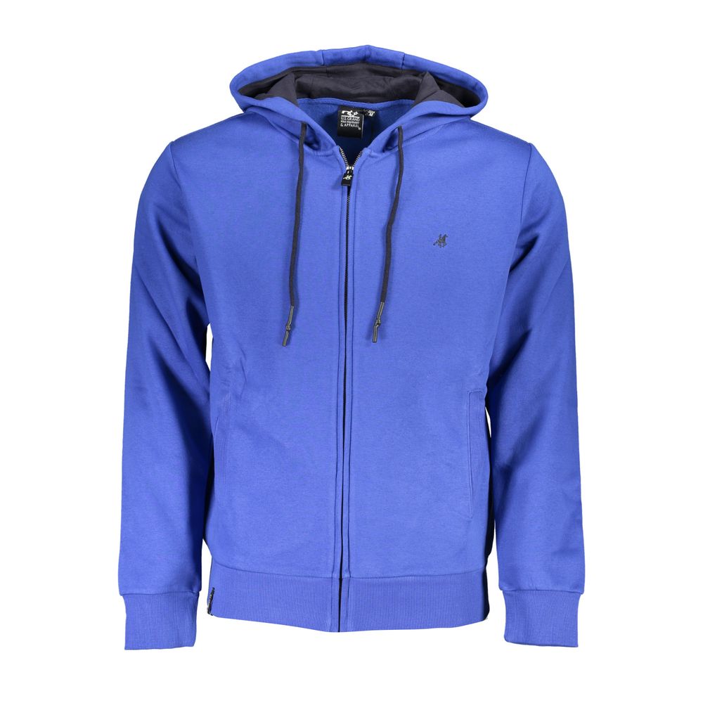 US Grand Polo Elegante hoodie met capuchon en rits in blauw