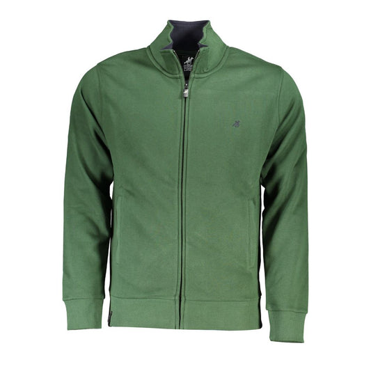 US Grand Polo Chic Groen Geborduurd Sweatshirt met Rits