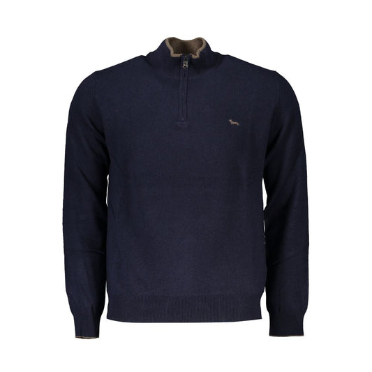 Harmont & Blaine Elegante Contrasterende Detail Half Zip Trui