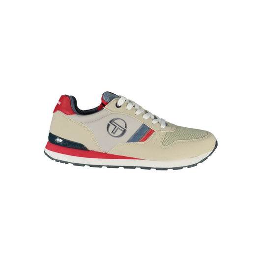 Sergio Tacchini Grijze Geborduurde Veterschoenen Sport Sneakers