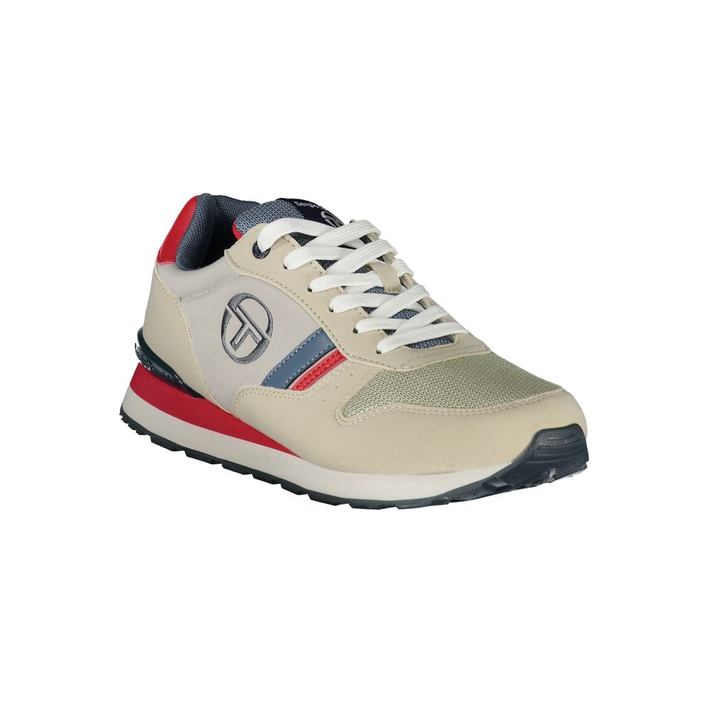 Sergio Tacchini Grijze Geborduurde Veterschoenen Sport Sneakers