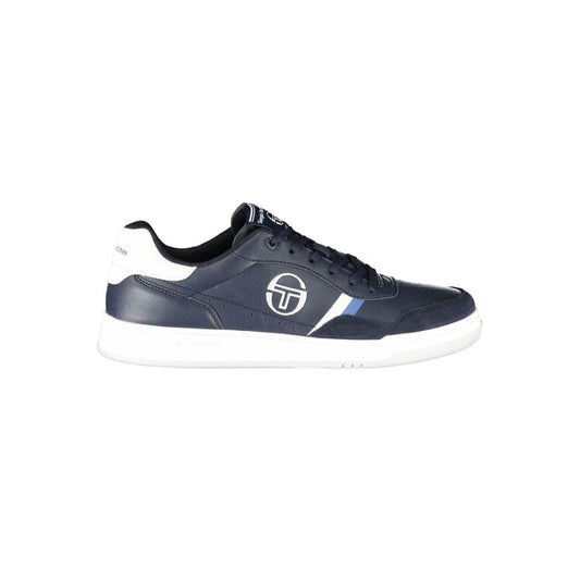 Sergio Tacchini Strakke blauwe sneakers met geborduurde accenten