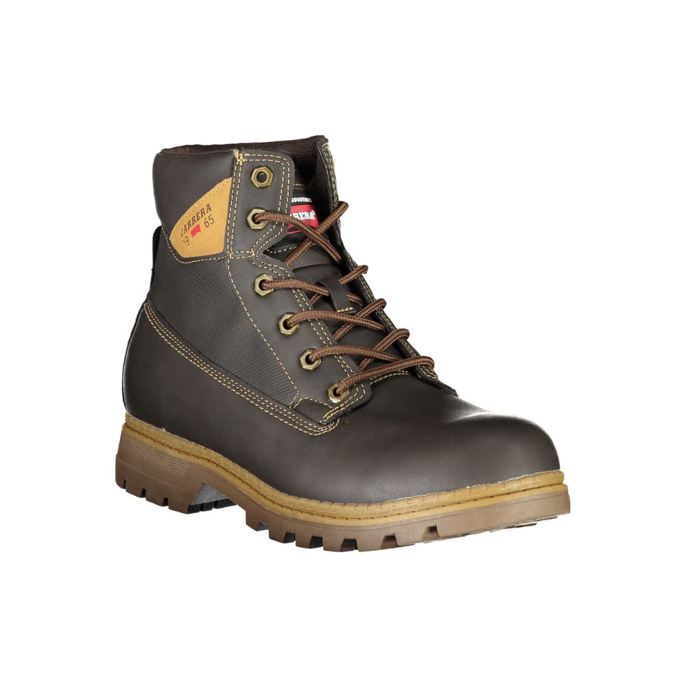 Carrera Rugged Bruine Veterlaarzen met Contrasterende Details